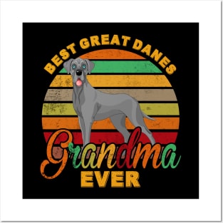 Best Great Danes Grandma Ever Posters and Art